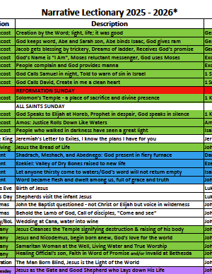 Narrative Lectionary 2025-2026